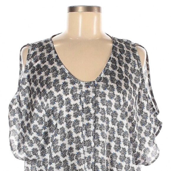 La Fee Maraboutee Cold Shoulder Cutouts Satin Blouse Size 38 - Picture 3 of 9
